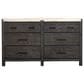 Nicolette Home Plum Creek 6 Drawer Dresser in Ravenwood Black, , large