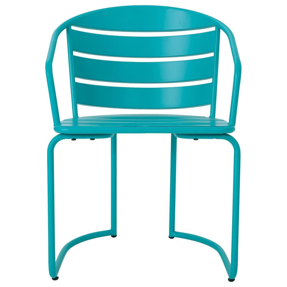 Hearth and Haven Santa Monica 3-Piece Outdoor Bistro Set in Teal, , large