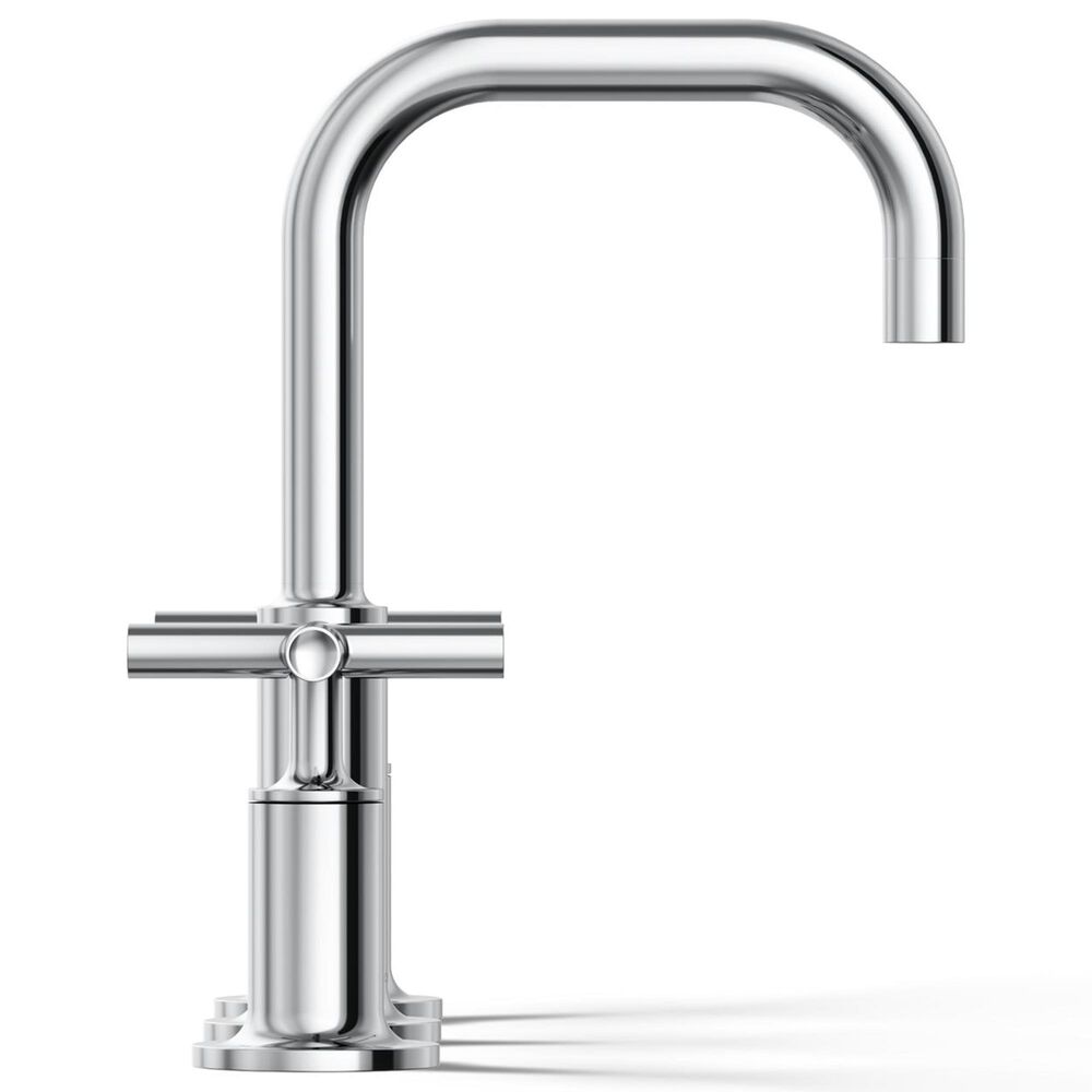Kohler Purist Widespread Bathroom Sink Faucet with Cross Handles and High Gooseneck Spout in Polished Chrome, , large