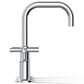 Kohler Purist Widespread Bathroom Sink Faucet with Cross Handles and High Gooseneck Spout in Polished Chrome, , large