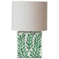 Teak Interiors Magpie Table Lamp in Natural and Green, , large
