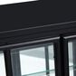 Crestview Collection Hopkins 4-Door Sideboard in Black and Clear, , large