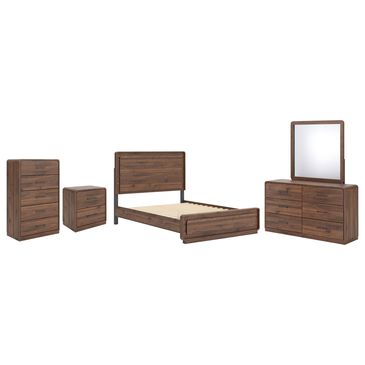Ashley Fortlorn 5-Piece Queen Bedroom Set in Walnut Brown LED Light, , large
