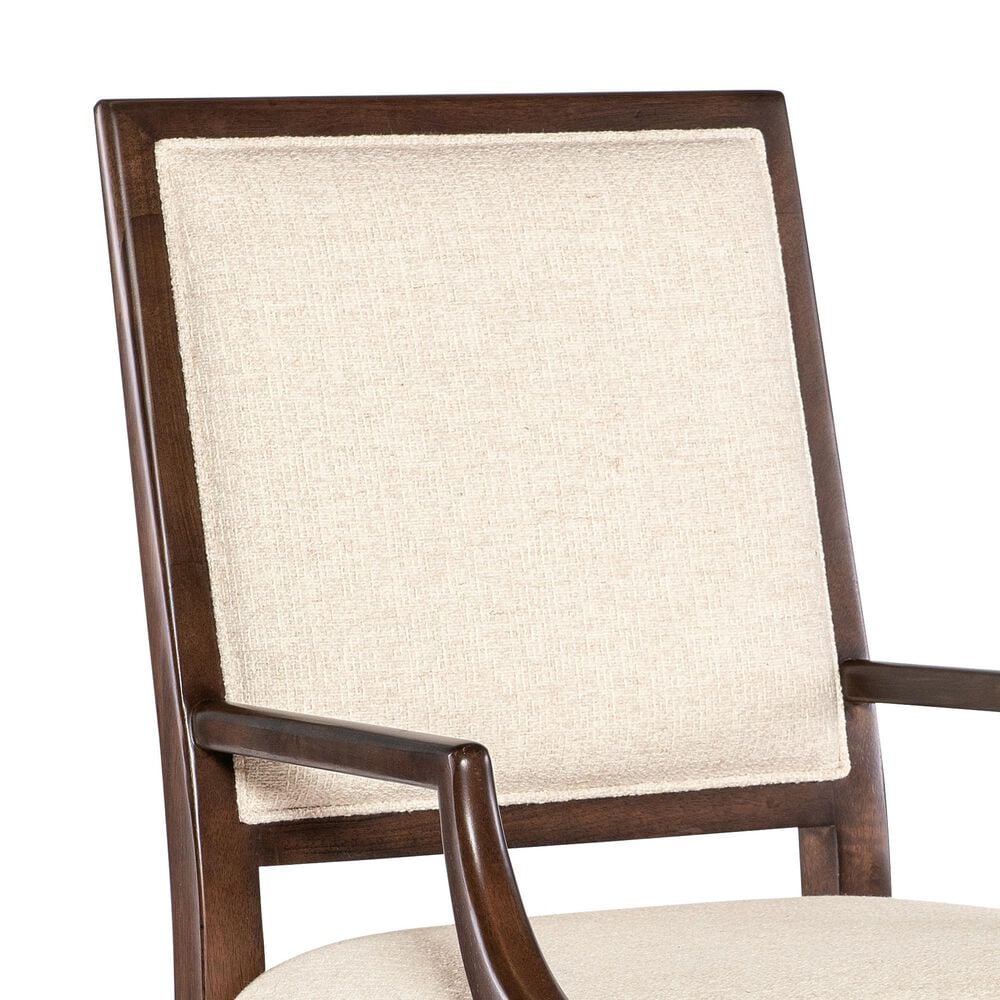 Hooker Furniture Archives Arm Chair with Curate Wheat Upholstered in Classic Walnut, , large