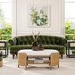 Jennifer Taylor Home La Rosa Stationary Sofa in Olive Green Velvet, , large