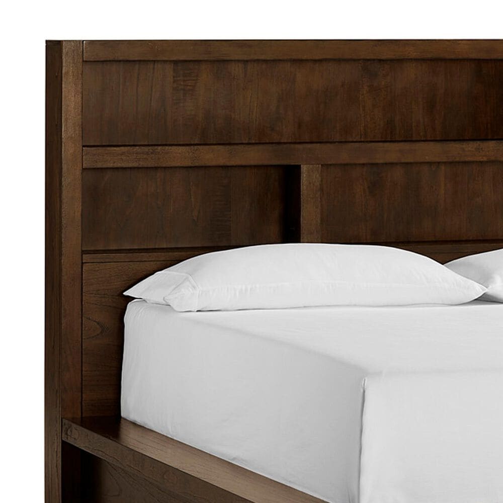 Riva Ridge Modern Loft Queen Platform Bed in Brownstone, , large