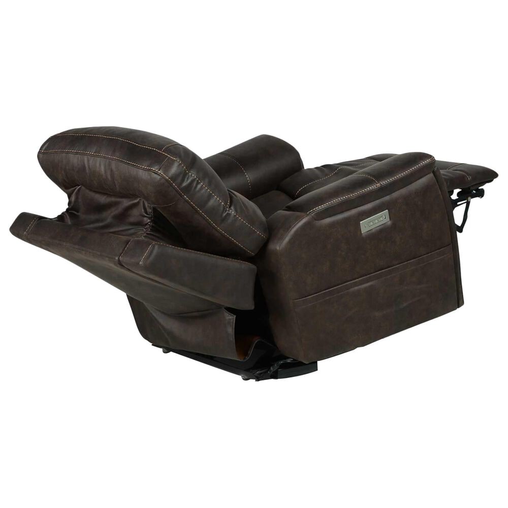 Steve Silver Lexington Triple Power Media Recliner in Saddle Brown, , large