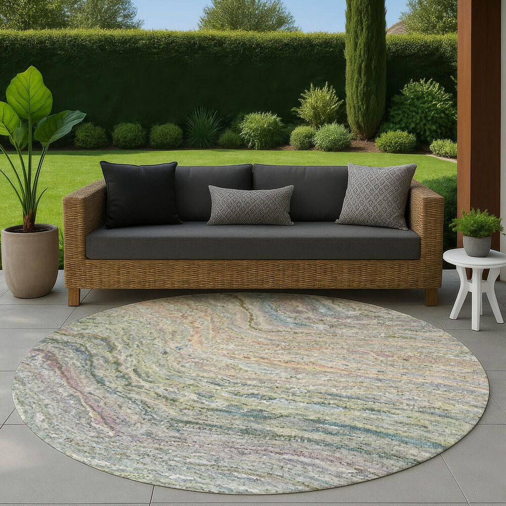 Dalyn Rug Company Lumara LM3 Sage 8' Round Area Rug, , large