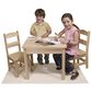 Melissa & Doug Wooden Table and 2 Chairs in Natural, , large