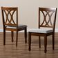 Baxton Studio Augustine Side Chair in Walnut Brown (Set of 2), , large