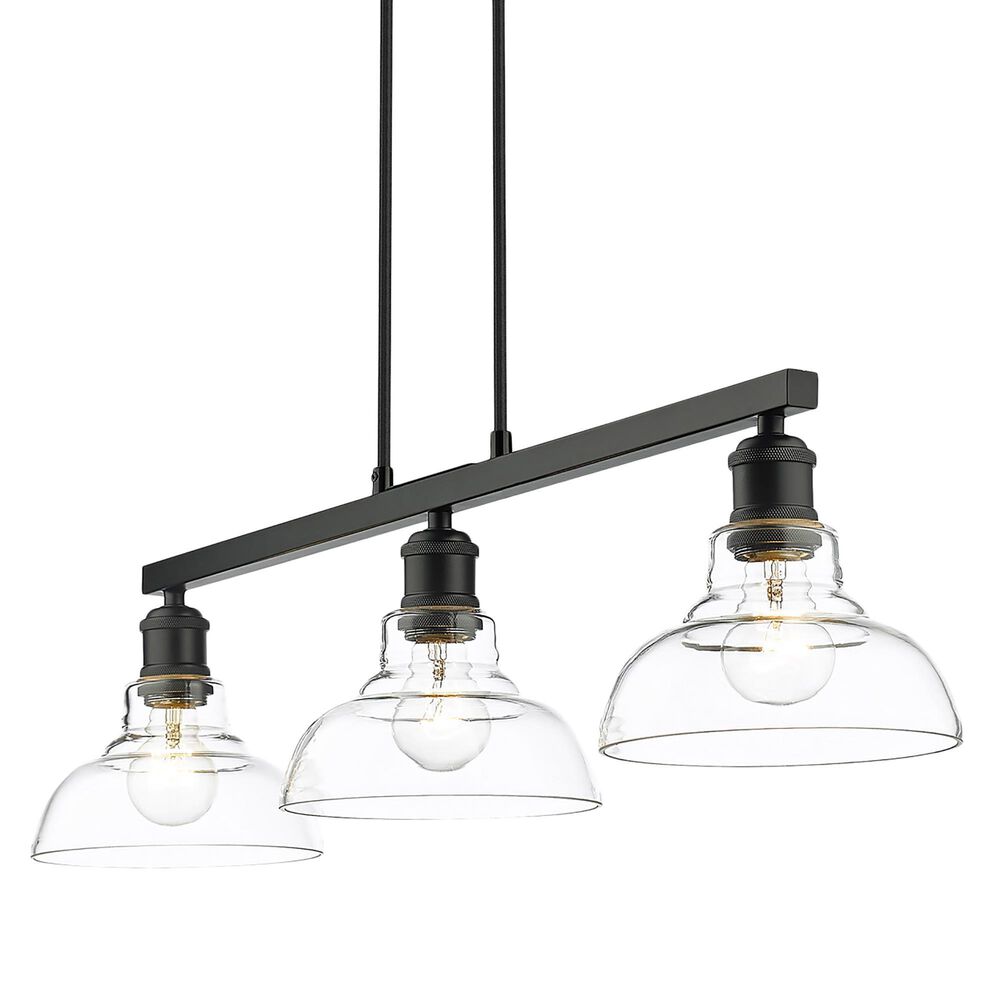 Golden Lighting Carver Linear Pendant in Matte Black, , large