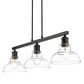 Golden Lighting Carver Linear Pendant in Matte Black, , large