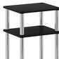 HOMLUX 3-Tier Turn-N-Tube End Table in Americano and Chrome (Set of 2), , large