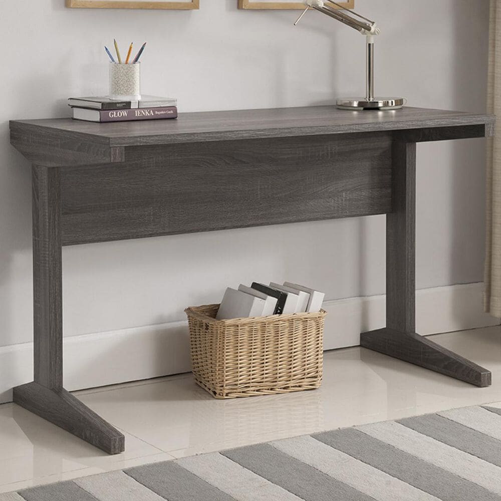 Living Essentials Writing Desk in Distressed Grey, , large