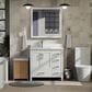 Lexora Home Jacques 36" Left Offset Single Bathroom Vanity in White with 2 cm White Quartz Top and Rectangular Sink, , large