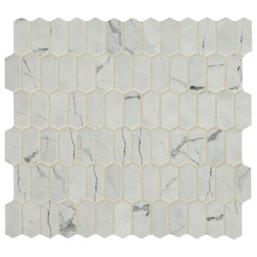 Dal-Tile Statuette Silver Satin 12" x 12" Picket Glass Mosaic Sheet, , large