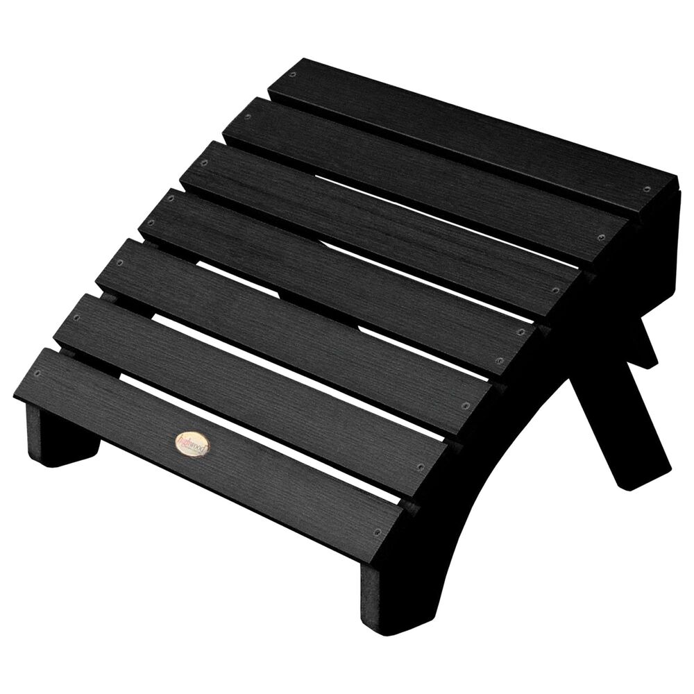 Highwood USA Hamilton Adirondack Chair &amp; Ottoman in Black, , large