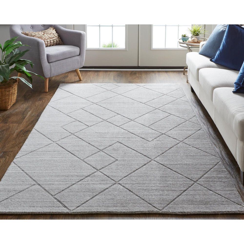 Feizy Redford 3&#39;6&quot; x 5&#39;6&quot; Blue and Gray Area Rug, , large