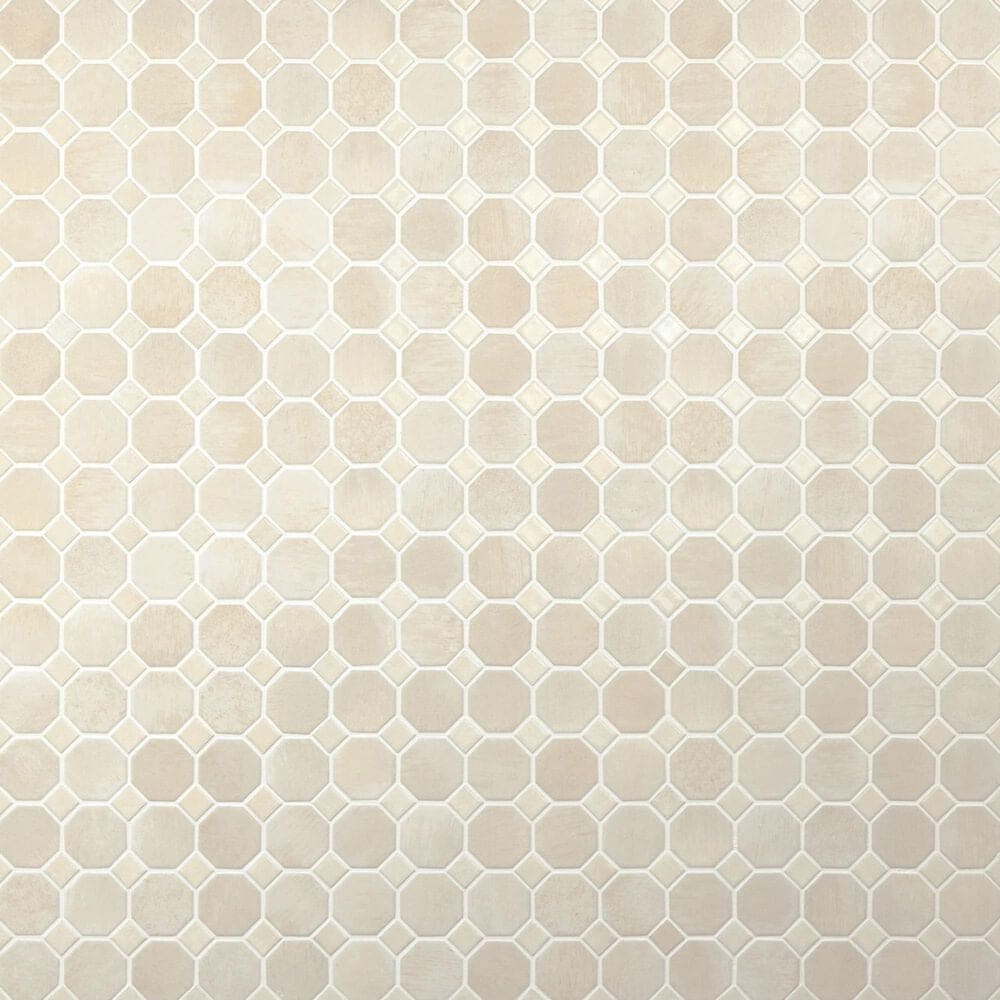 Dal-Tile Relicca Unbound 12" x 12" Octagon Dot Ceramic Mosaic Sheet, , large