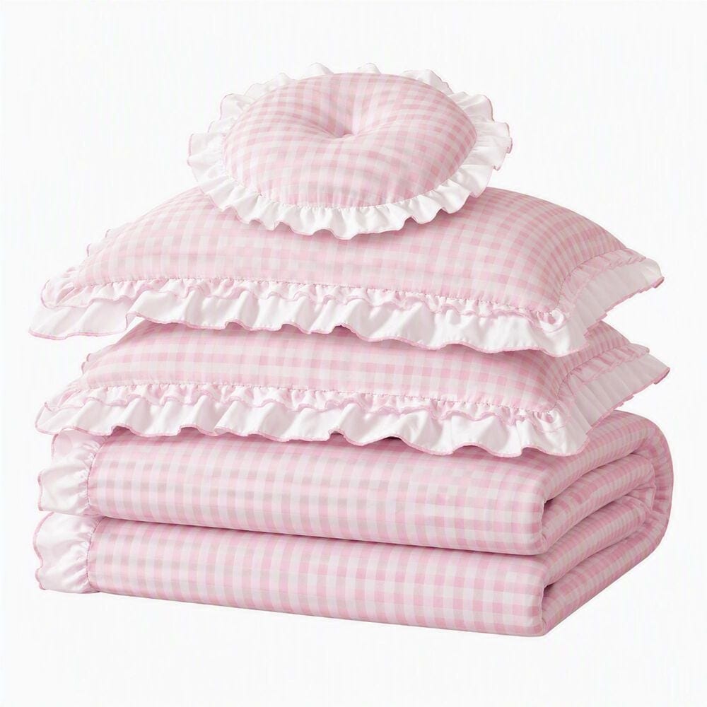 Hampton Park Rowena 4-Piece Full/Queen Comforter Set in Pink, , large