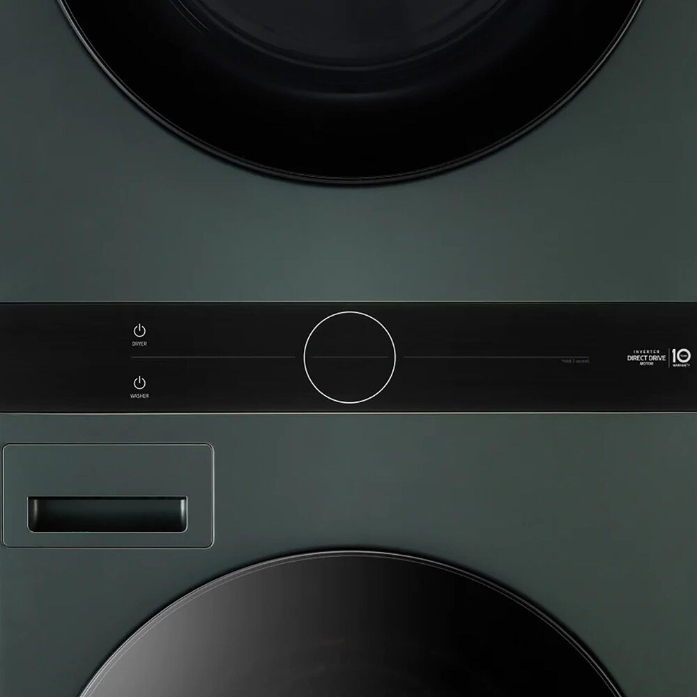 LG Single Unit Front Load WashTower with Center Control 4.5 Cu. Ft. Washer and 7.4 Cu. Ft. Electric Dryer in Nature Green, , large