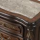 New Heritage Design Bella Note 4-Piece King Sleigh Bedroom Set in Mahogany Brown and Antique Gold, , large