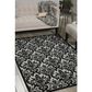 Nourison Damask DAS02 2"3" x 3"9" Black and White Area Rug, , large
