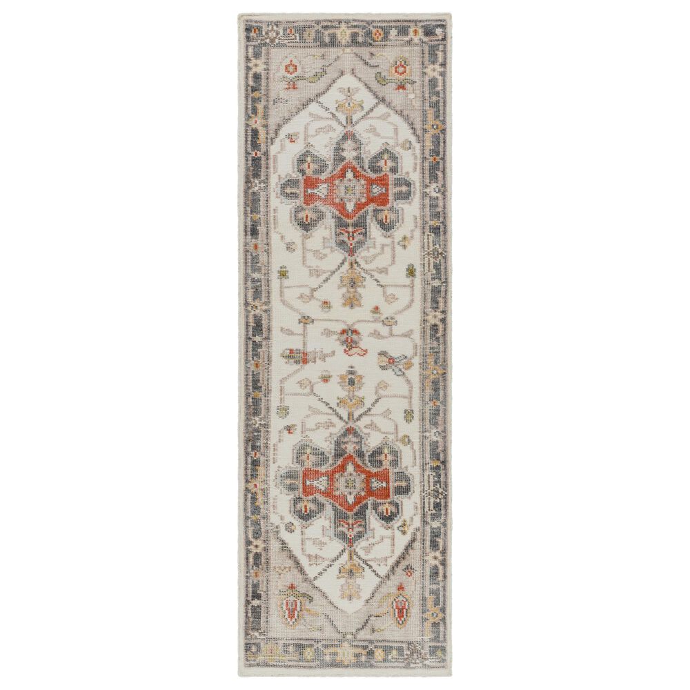 Surya Revere 2"6" x 8" Gray, Blue, Brown, Red and Cream Runner, , large