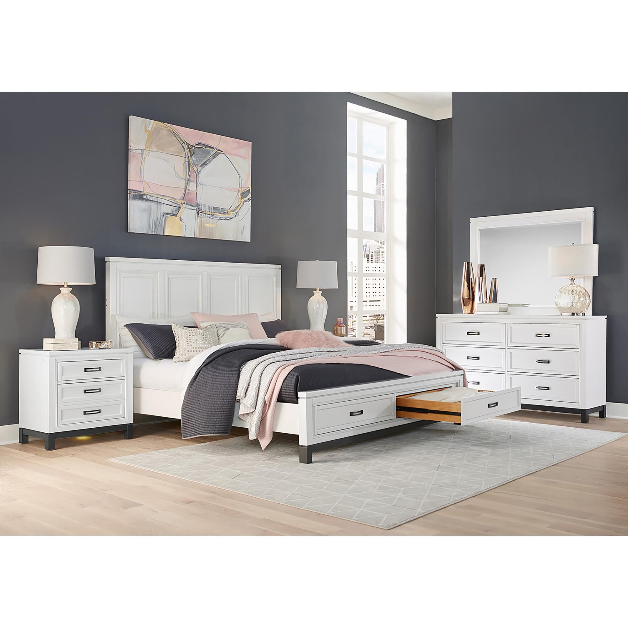 Norah queen shop storage bed