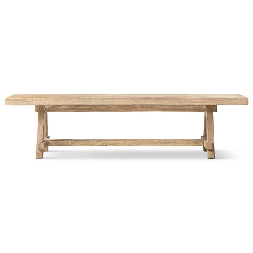 Jennifer Taylor Home Hawthorne 72" Dining Bench in Heritage Light Natural Brown, , large