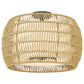 Golden Lighting Everly 4-Light Semi-Flush in Matte Black/Natural Rattan, , large