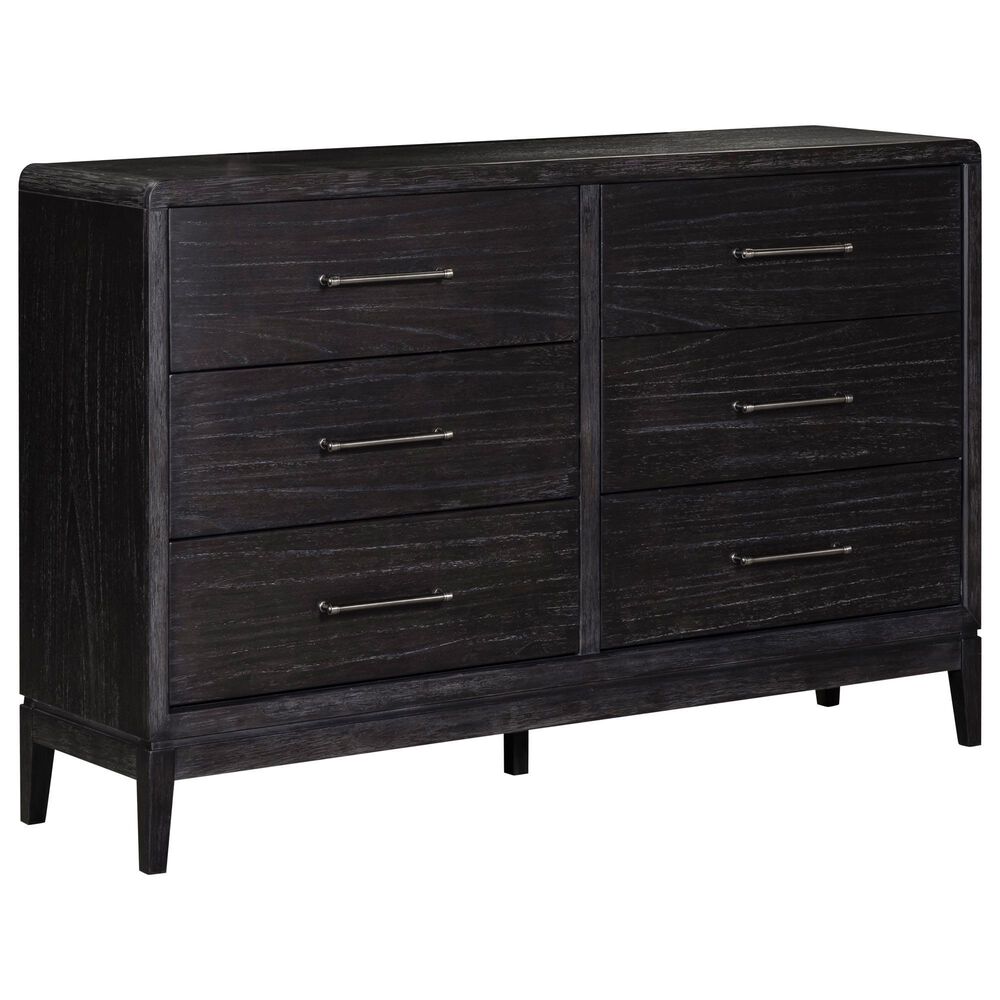 Riva Ridge Ambrose 6-Drawer Dresser and Mirror in Obsidian Mist, , large