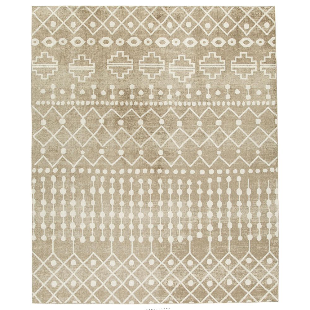 Ashley Bunchly 7"10" x 10"3" Tan, Brown and Cream Area Rug, , large