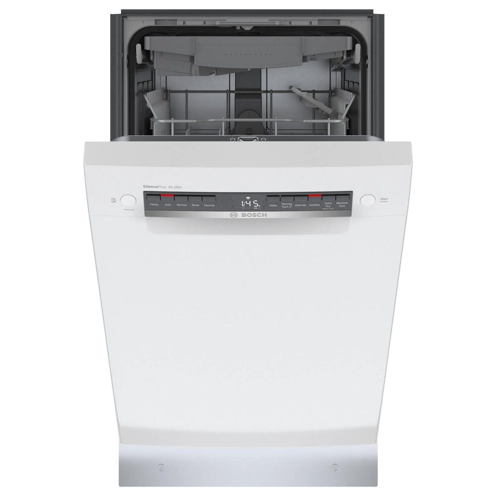 Bosch 300 Series 18" Built-In Smart Dishwasher with 5 Wash Cycles in White, , large