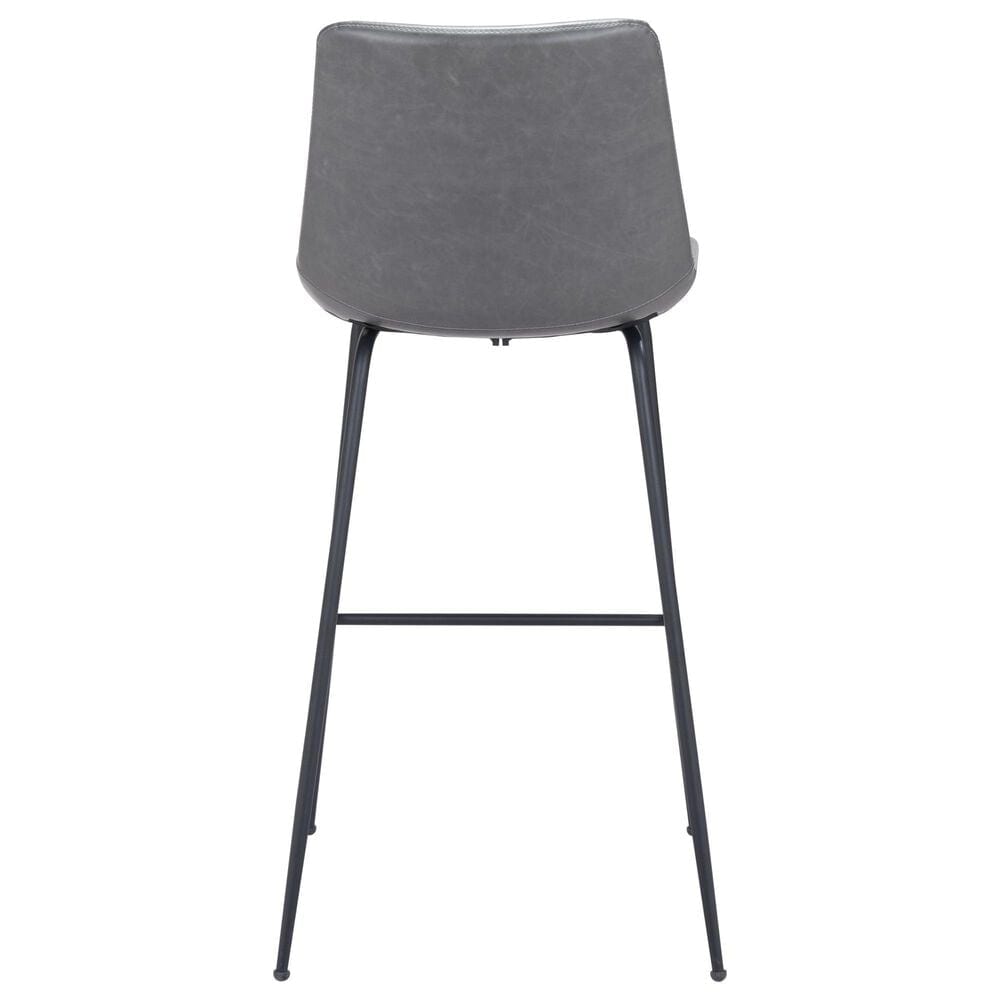Zuo Modern Byron Barstool in Gray, , large