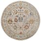 Surya Reina Light Gray, Cream, Denim, Rust, Mustard, Olive and Tan 6"7" Round Area Rug, , large