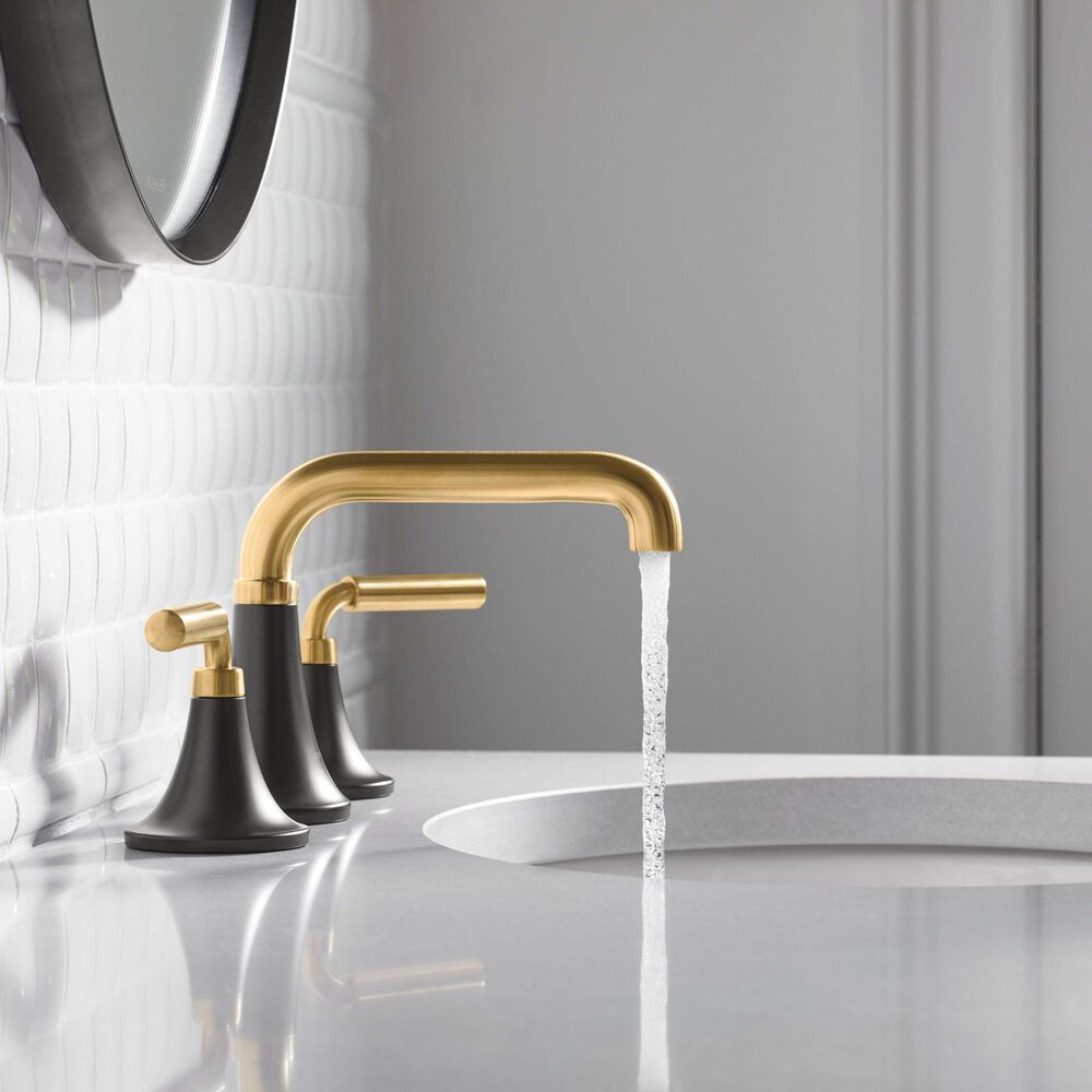 Kohler Tone Widespread Bathroom Sinks in Matte Black and Brushed Moderne Brass, , large