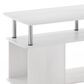 HOMLUX 47.2" Utility Design TV Stand with Open Storage Bookshelf in White Oak and Stainless Steel, , large