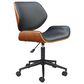 Zuo Modern Flex Low Back Office Chair with Black Faux Leather in Black and Walnut, , large