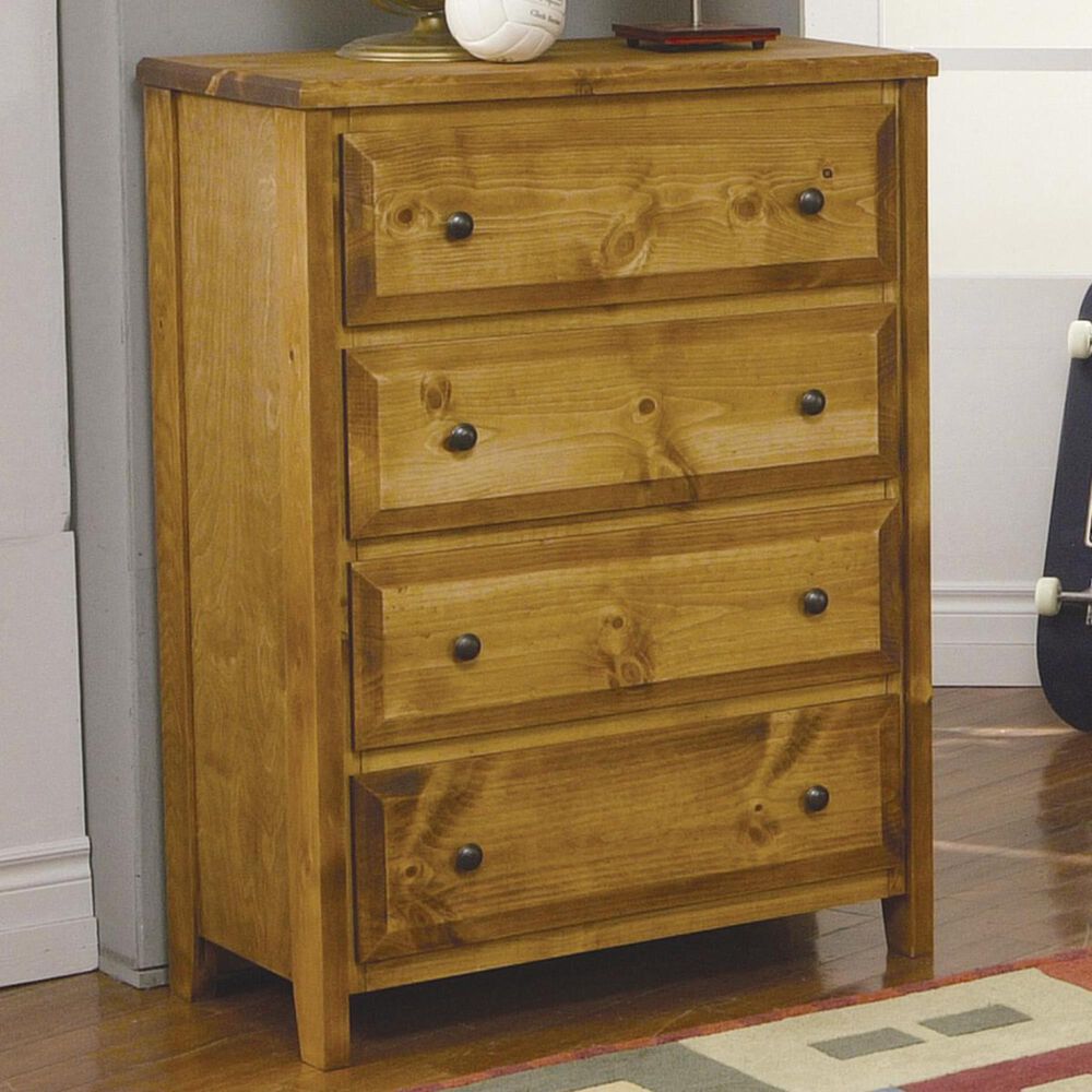 Pacific Landing Wrangle Hill 4 Drawer Chest in Amber Wash, , large