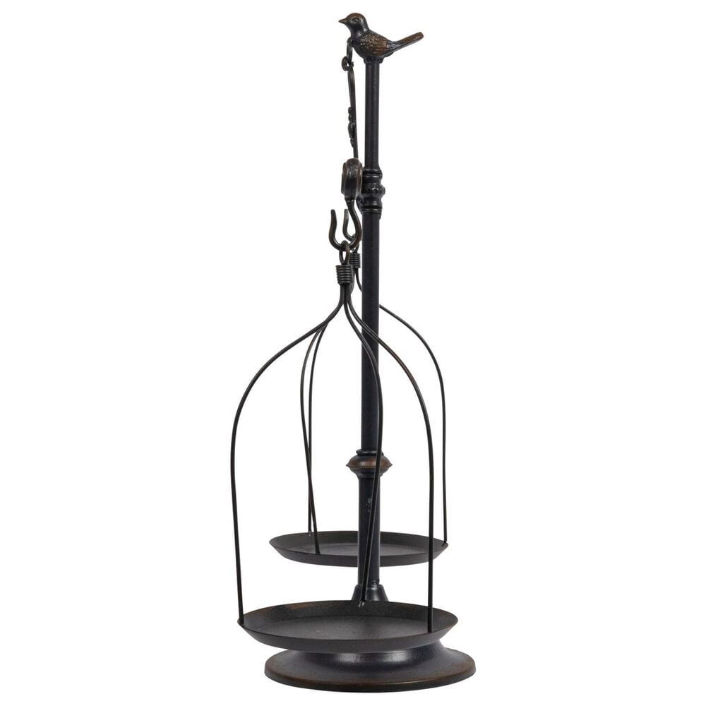 Creative Coop Decorative Antique Iron Balance Scale with Bird in Black, , large