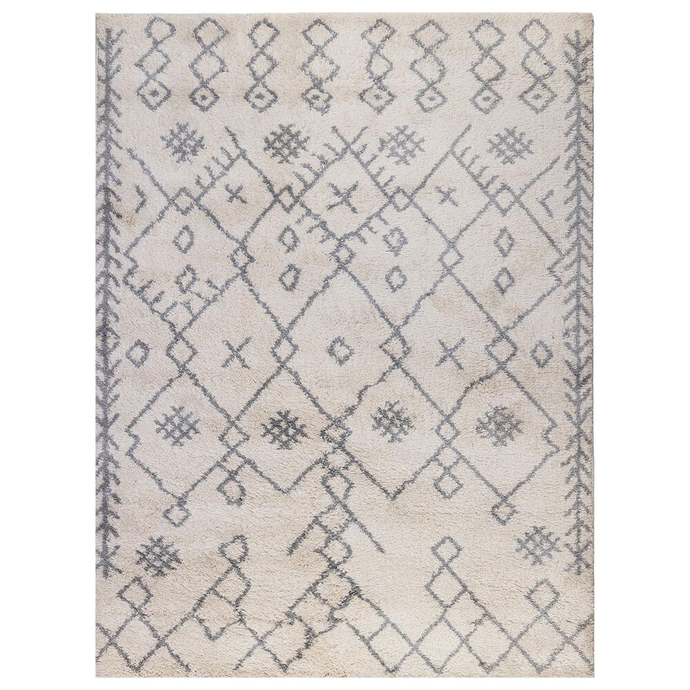 Amer Rugs Aspen ASP-6 8"3" x 11"6" Ivory and Gray Area Rug, , large