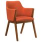 Armen Living Westmont and Renzo 5-Piece Dining Set with Orange Cushion in Walnut, , large