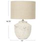 Creative Coop Cement Table Lamp in Distressed White, , large