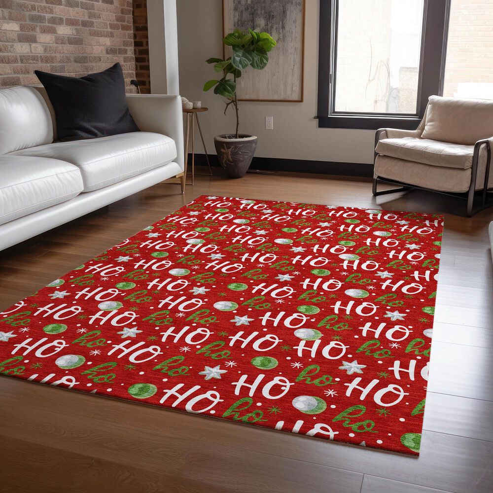 Dalyn Rug Company Wonderland WN18 5&#39; x 7&#39;6&quot; Red Indoor/Outdoor Area Rug, , large