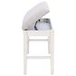 Linon Home Decor Marcum Counter Bench with Grey Cushion in Cream, , large