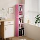HOMLUX 5-Tier Cube Open Shelf Storage Organizer Bookcase in Pink and White, , large
