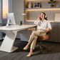 HOMLUX Executive Office Chair with Suede Fabric Cushion in Brown, , large