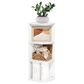 HOMLUX 3-Tier Corner Open Shelf Bookcase in White, , large