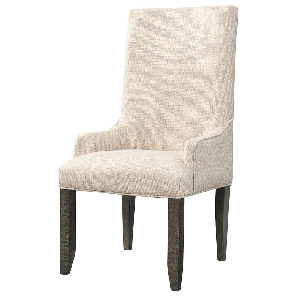 Mayberry Hill Stone Parson Arm Chair with Cream Cushion in Smokey Dark Ash, , large